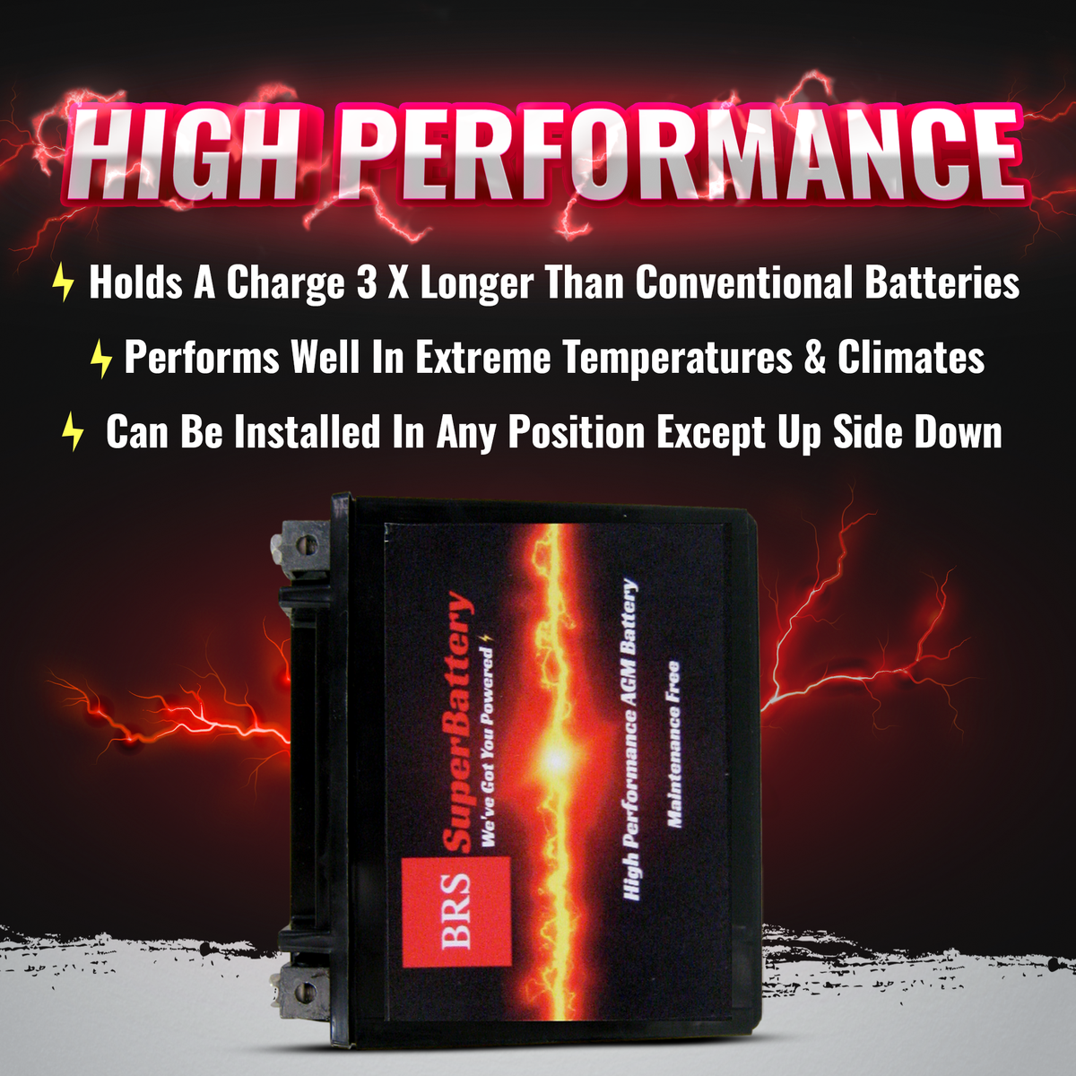BRS9-BS 12v 9AH 135CCA 30 Day Warranty
