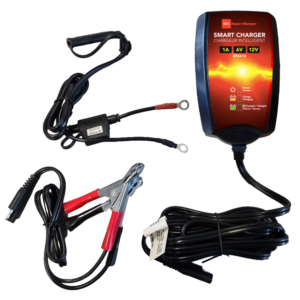 High Performance BRS14AHL-BS 2 Year Warranty & Smart Charger / Maintainer Combo Bundle Kit  12v Sealed AGM PowerSports Battery
